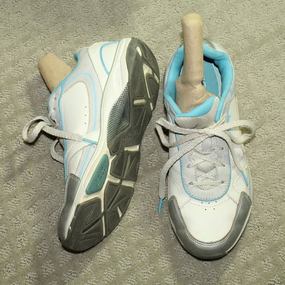 Vionic Zen Women's 8.5 White Silver Aqua Sneakers